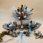 Camille dried wedding bouquet on display – preserved flowers arrangement