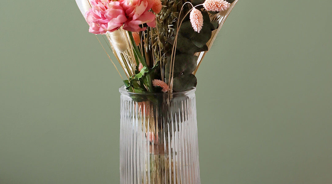 Winter Dried Flower Décor: Festive Without the Fuss 1 Blush Pink Dried Artificial Floral Arrangement