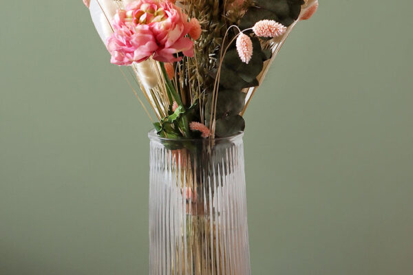 Blush Pink Dried Artificial Floral Arrangement