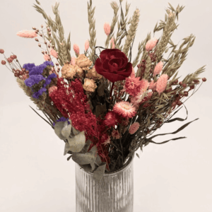 Scarlett dried flower bouquet – large deep burgundy dried floral arrangement