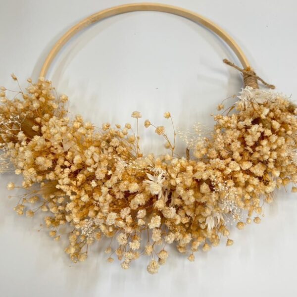 Decorative White And Beige Wreath