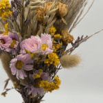 Delicate_purple_flowers_yellow_accents_dried_flower_birthday_flowers_bud_vase_