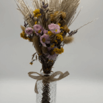 Delicate_purple_flowers_yellow_accents_dried_flower_birthday_flowers_bud_vase_