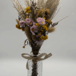 Delicate_purple_flowers_yellow_accents_dried_flower_birthday_flowers_bud_vase_