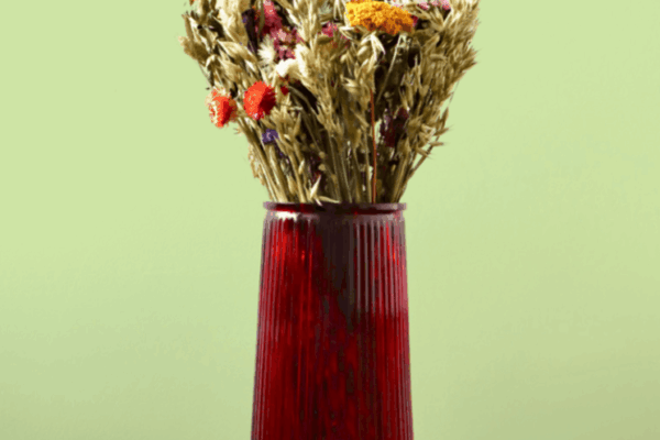 Dried Colourful Flower Bouquet Vase Cb30