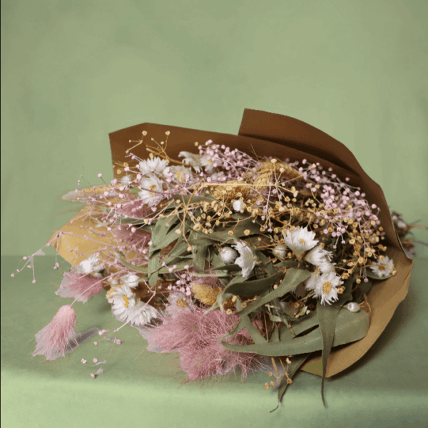 Ophelia extra large dried flower bouquet – soft blush and pink dried floral arrangement