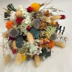 Lucienne bridal bouquet side view – dried and preserved flowers