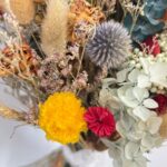 Lucienne bouquet close-up – detail of dried bridal flowers