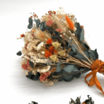 Elodie bouquet close-up – blush pink roses and pampas grass detail