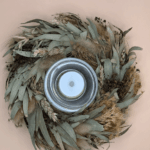 Green_neutral_natural_beige_wreath_small_table_centrepiece_candle_holder_