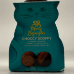 Montybojangleschocolatetrufflesinacatthemedtin dried flower arrangement