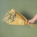 Neutral Beige White Floral Dried Bouquet Fb30