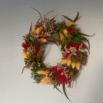 Red_yellow_green_bright_floral_dried_wreath_