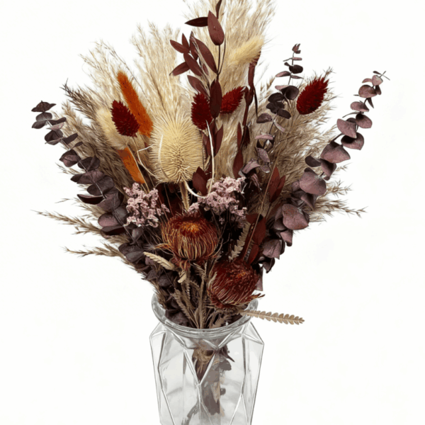 Rustic_dried_flower_bouquet_brown_orange_tones_banksia_dryandra_pampas_grass_bunny_tails_eucalyptus_automne_bohe_me_ _rustic_bouquet