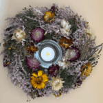 Small_colourful_dried_flower_wreath_small_table_decor_candle_