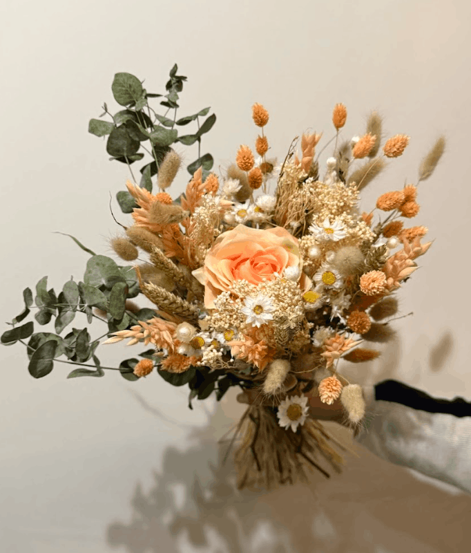Annabel dried flower bouquet – soft pastel rose arrangement from the Rose Reverie collection